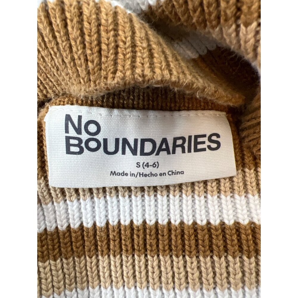 No Boundaries Crochet Halter Crop Top Brown S Boho Festival Knit Bralette Y2K - Picture 2 of 5